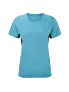 RonHill Ladies Pursuit Short Sleeve Shirt in Aqua/Black